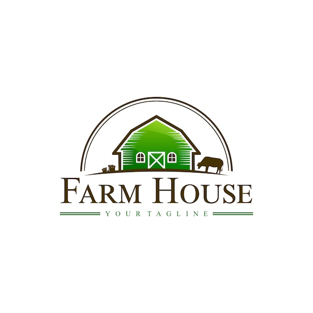 Premium Vector | Farm house logo design illustration