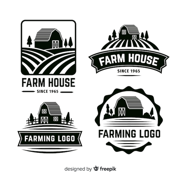 Farm logo collectio | Free Vector