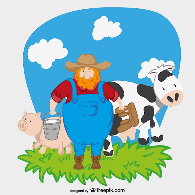 Farmer cartoon character