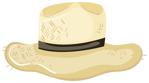 Download A farmer hat on white background Vector | Premium Download