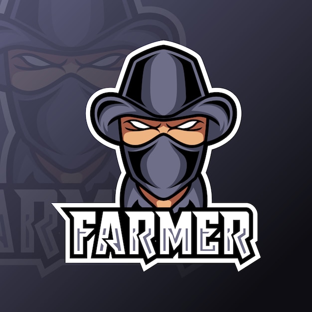 Download Free Farmer Man Mascot Gaming Logo Black Suit Mask And Hat Premium Vector Use our free logo maker to create a logo and build your brand. Put your logo on business cards, promotional products, or your website for brand visibility.