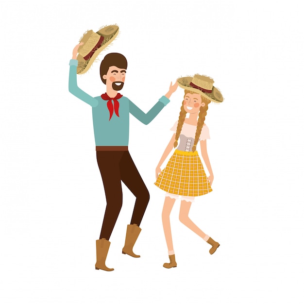 Download Free Farmers Couple Dancing With Straw Hat Premium Vector Use our free logo maker to create a logo and build your brand. Put your logo on business cards, promotional products, or your website for brand visibility.