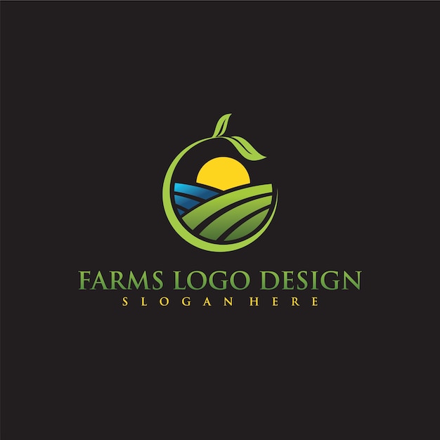 Premium Vector Farms logo design