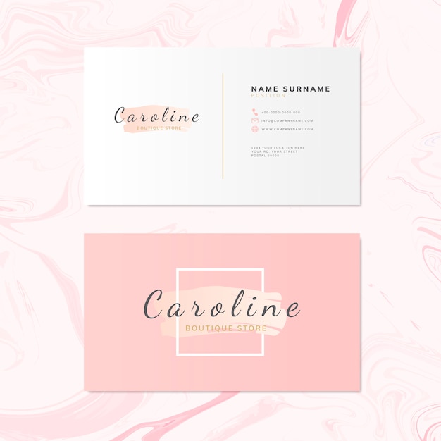 Free Vector | Fashion and beauty name card design vector