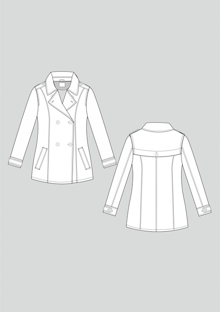 Premium Vector | Fashion blazer jacket technical