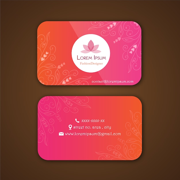 Free Vector Fashion Designer Business Card