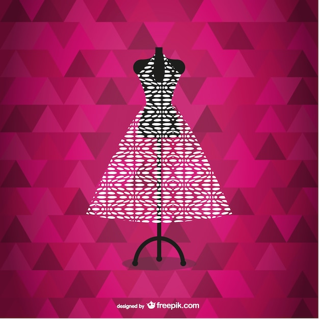 fashion dress in its mannequin and polygonal background_23 2147492194