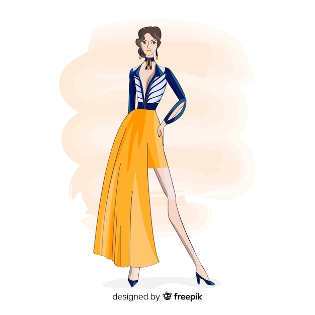 fashion illustration vector free download
