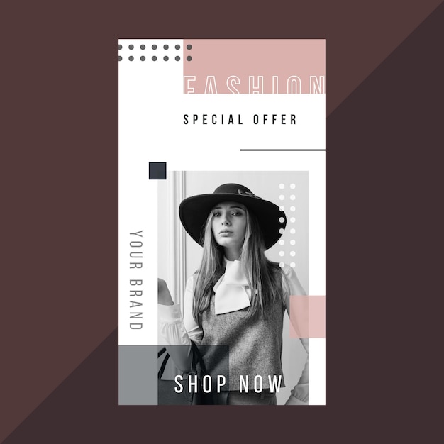 Download Free Download This Free Vector Fashion Instagram Story Template Use our free logo maker to create a logo and build your brand. Put your logo on business cards, promotional products, or your website for brand visibility.