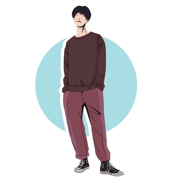 Premium Vector | Fashion man isolated vector