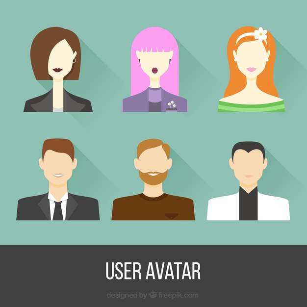 Free Vector | Fashion people avatars in flat style