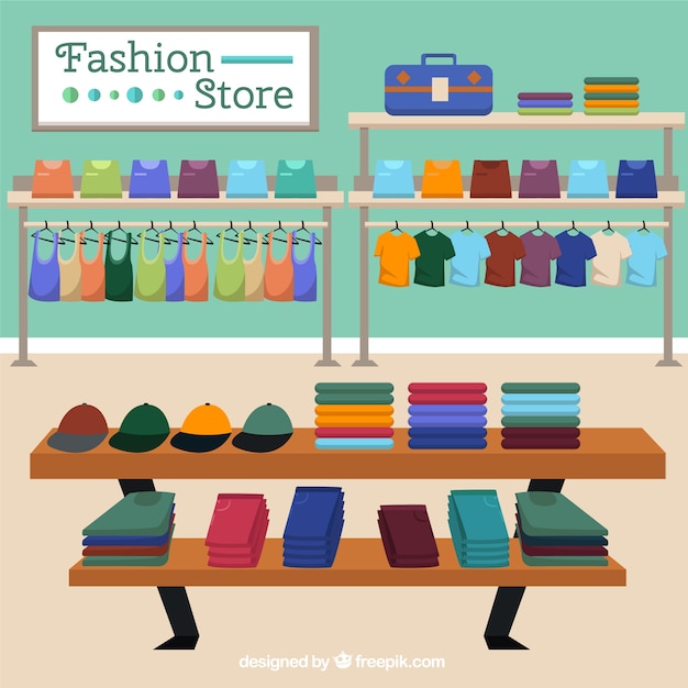 Free Vector | Fashion store scene