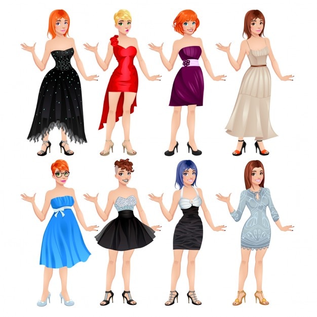 Fashion Styles For Avatars Free Vector