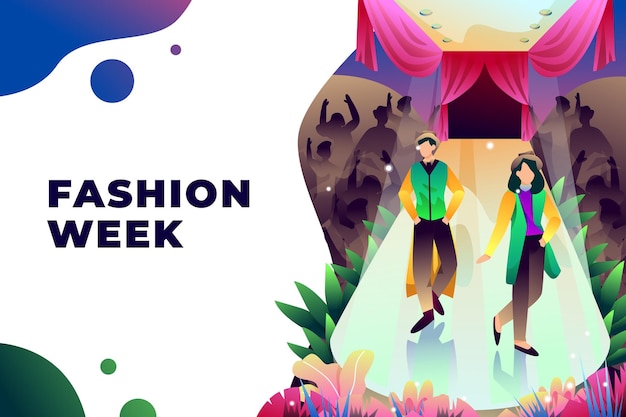 Premium Vector | Fashion week - vector illustration