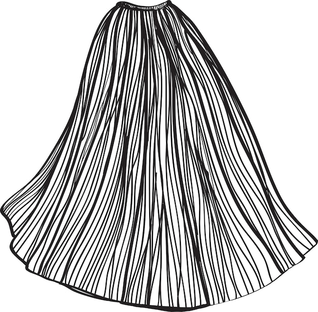 Premium Vector | Fashion woman skirt. hand drawn vector illustration.