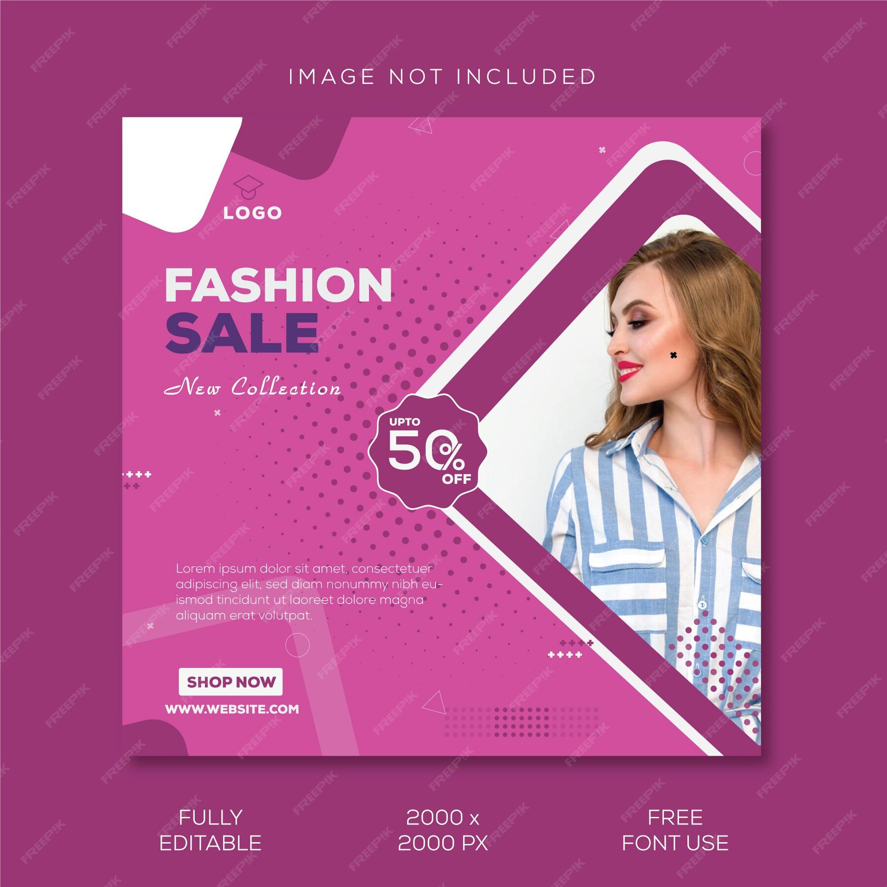 Premium Vector | Fashionable product sale social media poster template