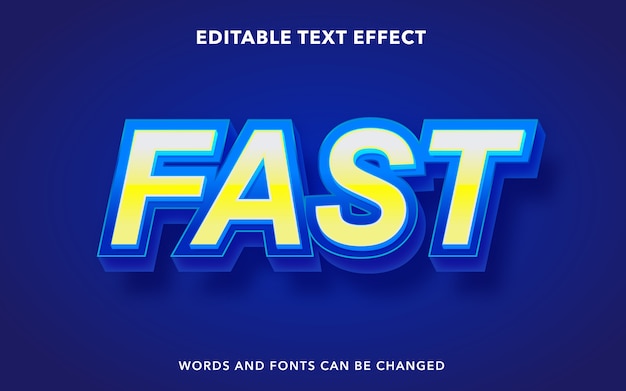 Premium Vector | Fast editable text effect style