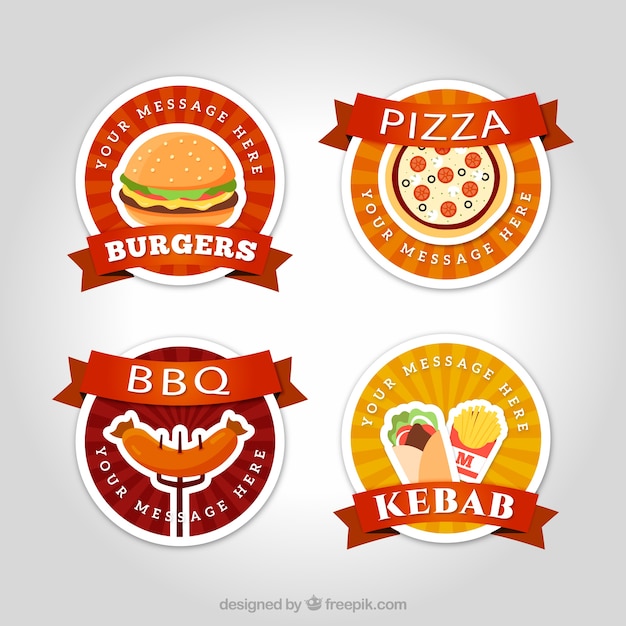 Download Free Fast Food Badges Premium Vector Use our free logo maker to create a logo and build your brand. Put your logo on business cards, promotional products, or your website for brand visibility.