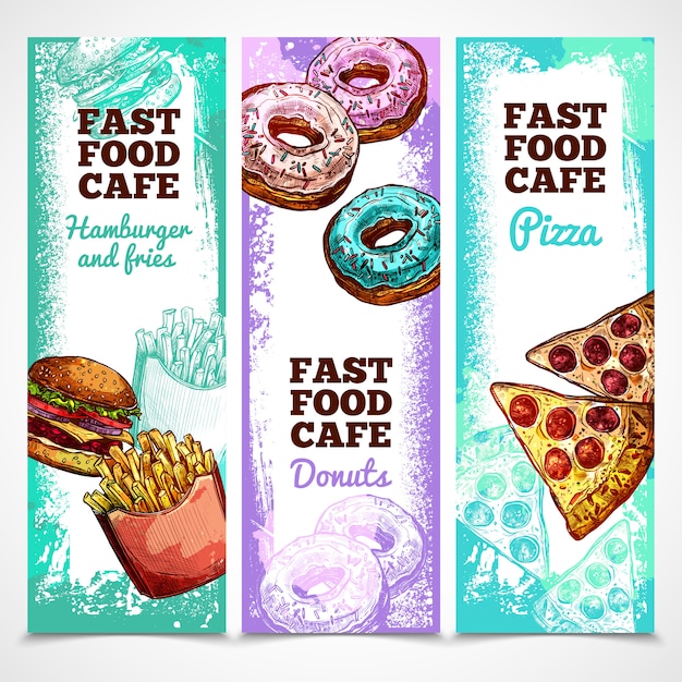 Fast Food Banners Vertical