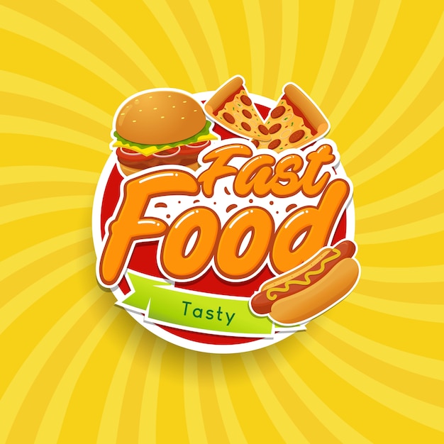 Download Free Fast Food Logo Emblem Premium Vector Use our free logo maker to create a logo and build your brand. Put your logo on business cards, promotional products, or your website for brand visibility.