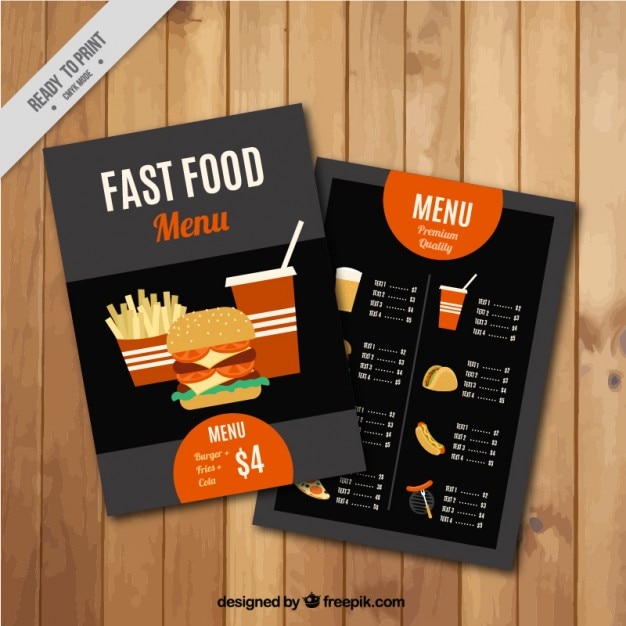 free-vector-fast-food-menu-template