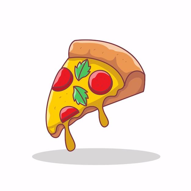 Premium Vector Fast Food Pizza Icon Illustration