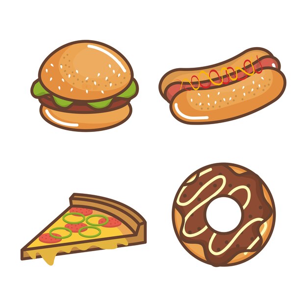 Premium Vector | Fast food