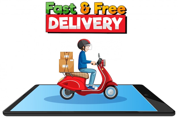 Download Free Download Free Fast And Free Delivery Logo With Bike Man Or Courier Use our free logo maker to create a logo and build your brand. Put your logo on business cards, promotional products, or your website for brand visibility.