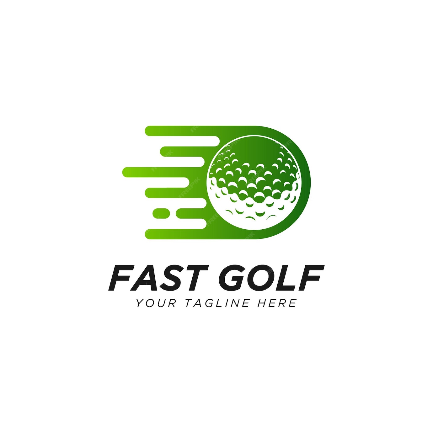 Premium Vector | Fast golf icon logo design template