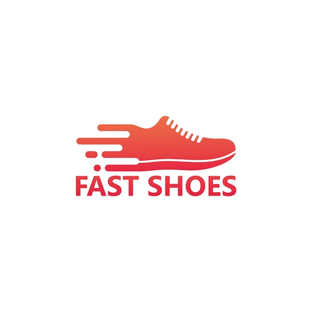 Premium Vector | Fast shoes logo template design