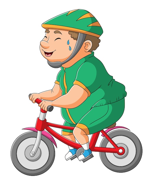 fat man in cycling gear