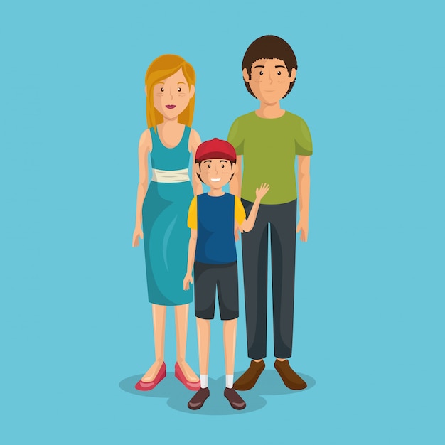 Download Father and mother with son | Free Vector