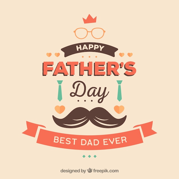 Father\'s day background in flat style