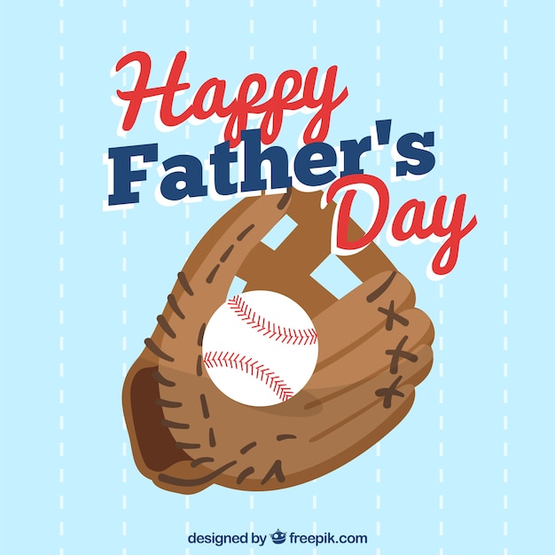 Father\'s day background with baseball\
glove