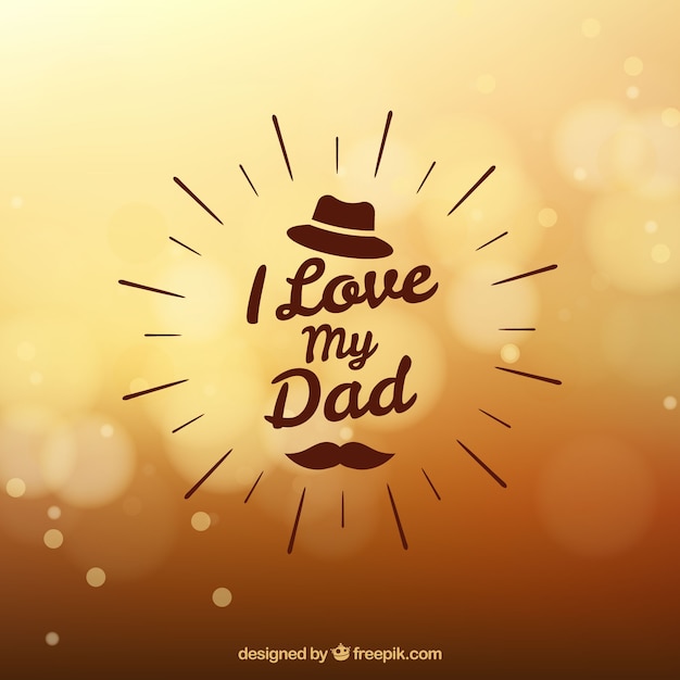 Father\'s day background with blurred\
sunset