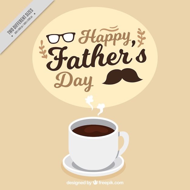 Download Father's day background with cup of coffee | Free Vector