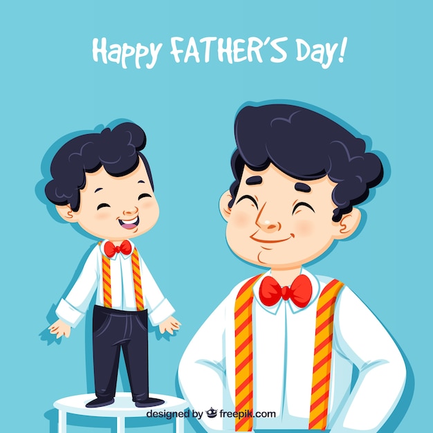 Father\'s day background with cute family