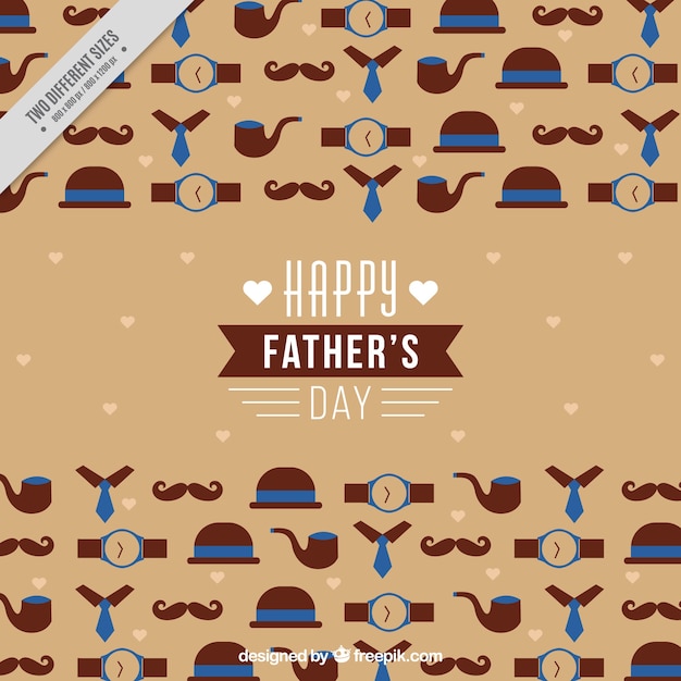 Father\'s day background with elements in flat\
design