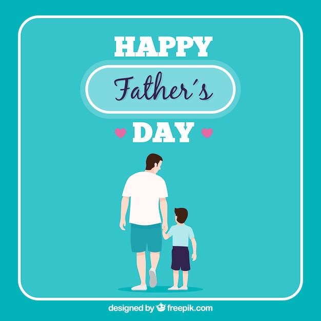 Father\'s day background with family\
walking