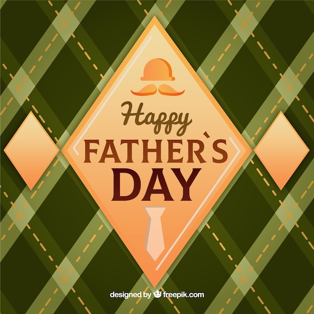 Father's day background with green
pattern