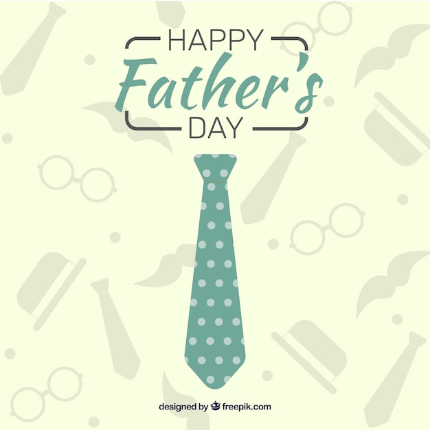 Father's day background with green tie
