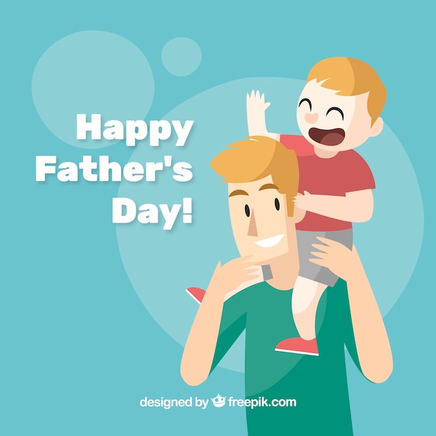 Father\'s day background with happy\
family