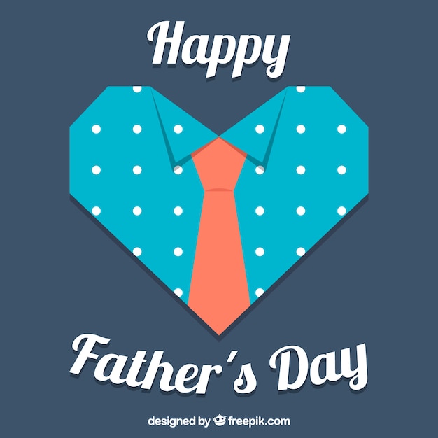 Father\'s day background with heart and\
necktie