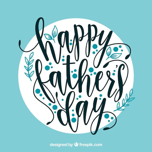 Father's day background with lettering