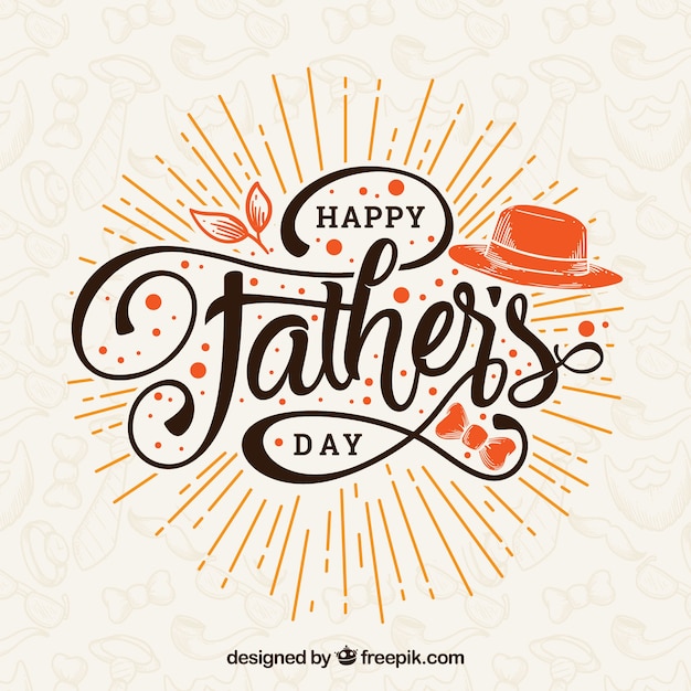 Father's day background with lettering