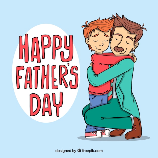 Father\'s day background with lovely\
family