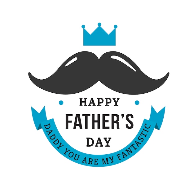 Download Free Vector | Father's day background with moustache