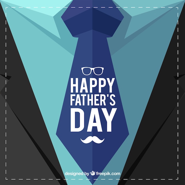 Father\'s day background with suit in flat\
style