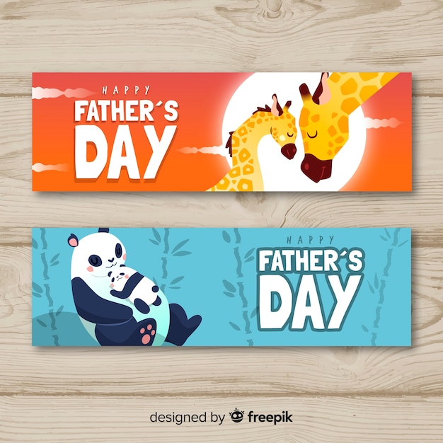 Download Free Vector | Father's day banners