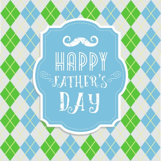 Father's day card in retro style